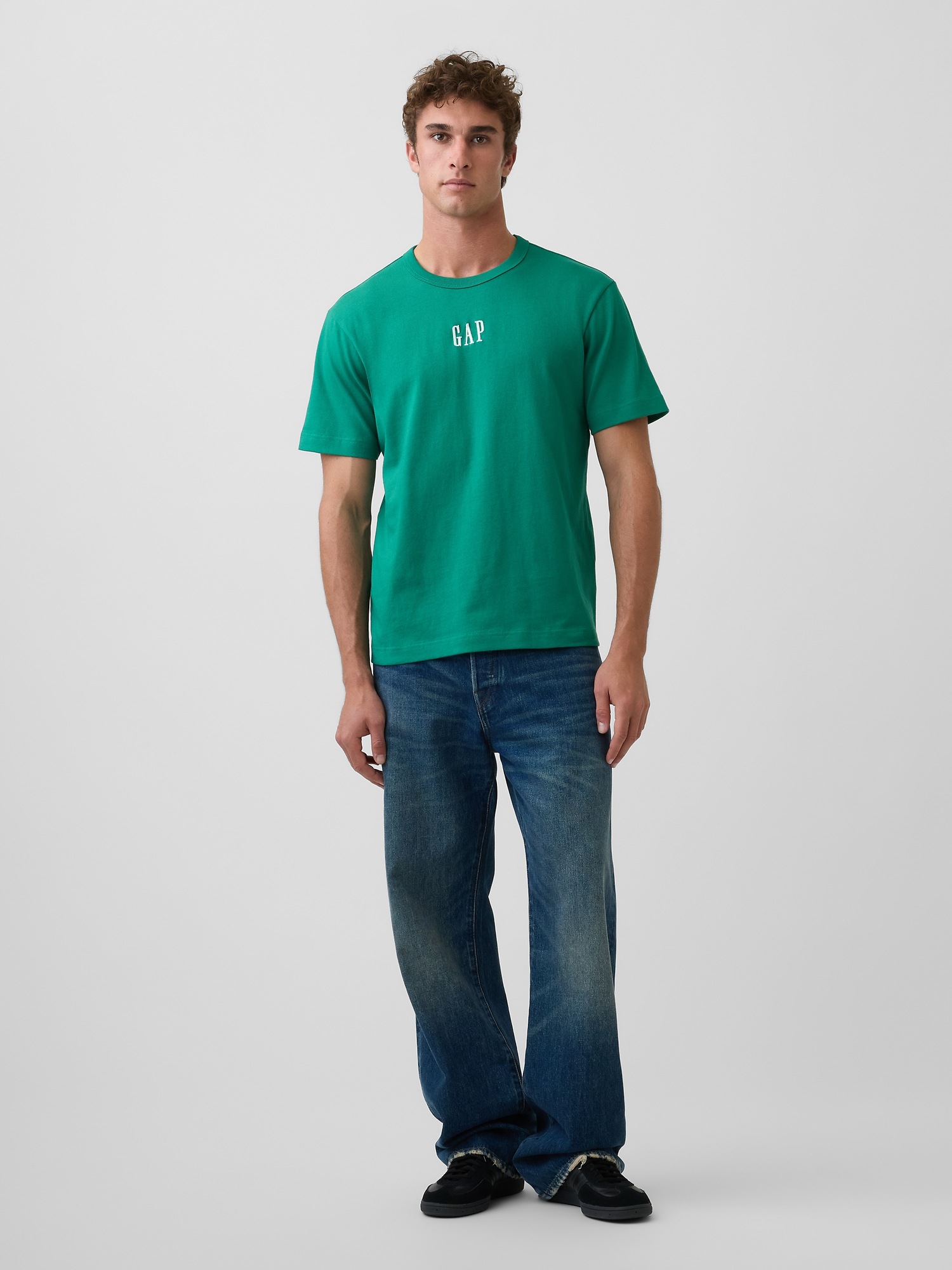 Мужские футболки Gap Adult Heavyweight Relaxed Logo T-Shirt — фото 2