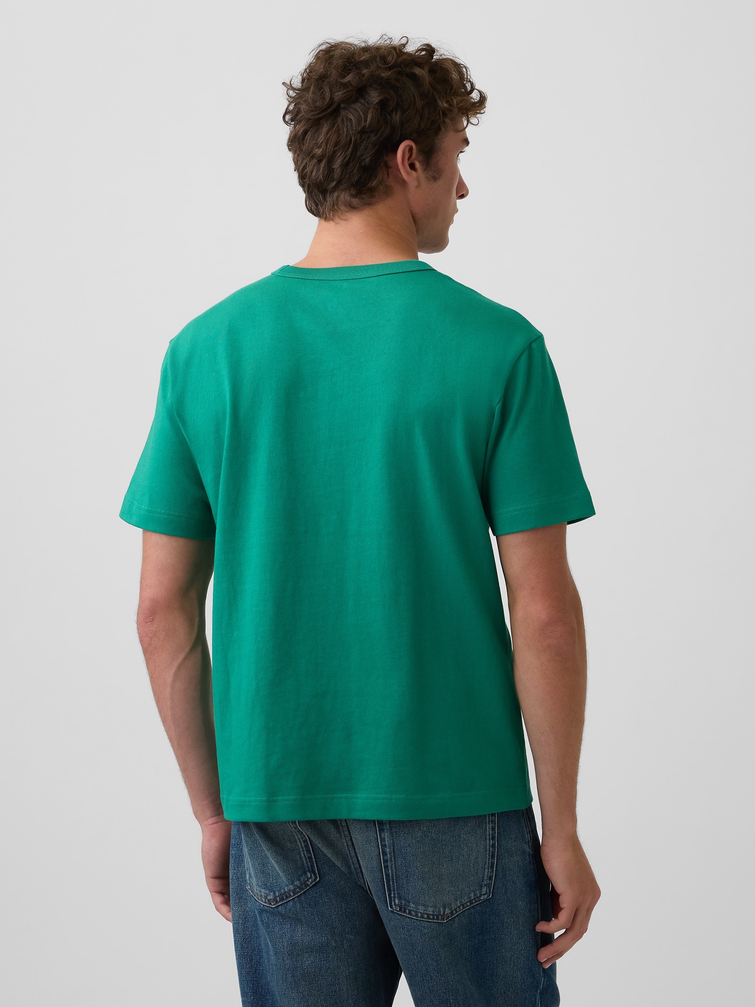 Мужские футболки Gap Adult Heavyweight Relaxed Logo T-Shirt — фото 3
