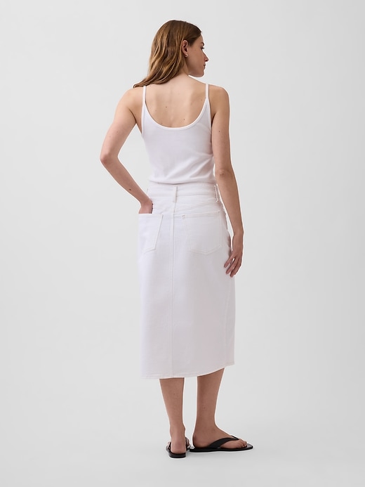 Image number 2 showing, Denim Midi Pencil Skirt