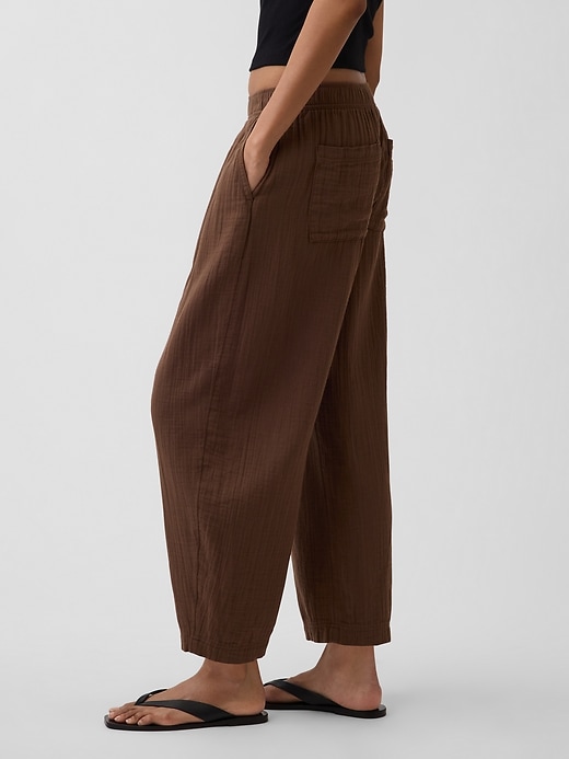 Image number 3 showing, Cotton Gauze Easy Barrel Pants