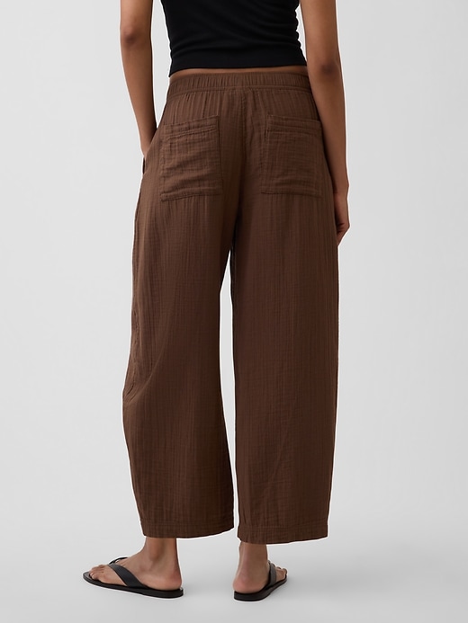 Image number 4 showing, Cotton Gauze Easy Barrel Pants