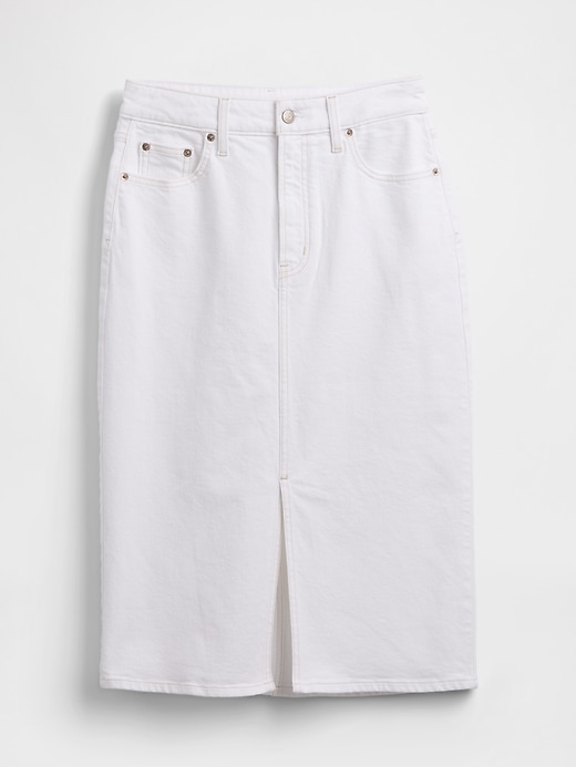 Image number 5 showing, Denim Midi Pencil Skirt