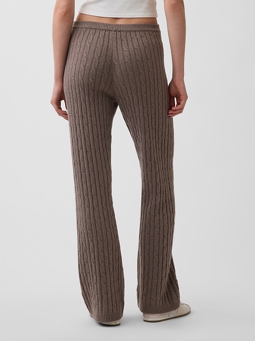 Image number 4 showing, CashSoft Cable-Knit Boot Sweater Pants