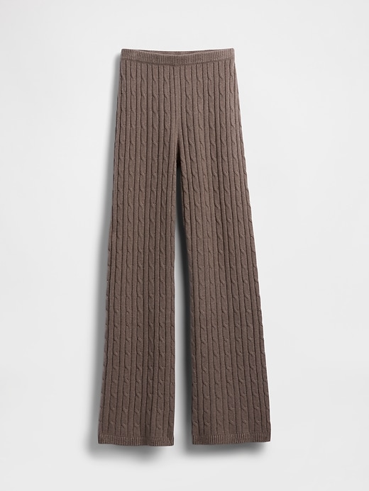 Image number 6 showing, CashSoft Cable-Knit Boot Sweater Pants