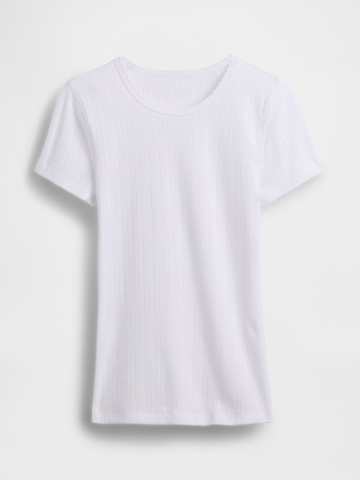 Image number 5 showing, Pointelle Crewneck T-Shirt