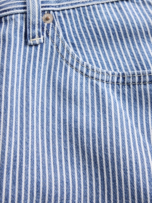 Image number 6 showing, High Rise UltraSoft Denim Stripe Barrel Jeans