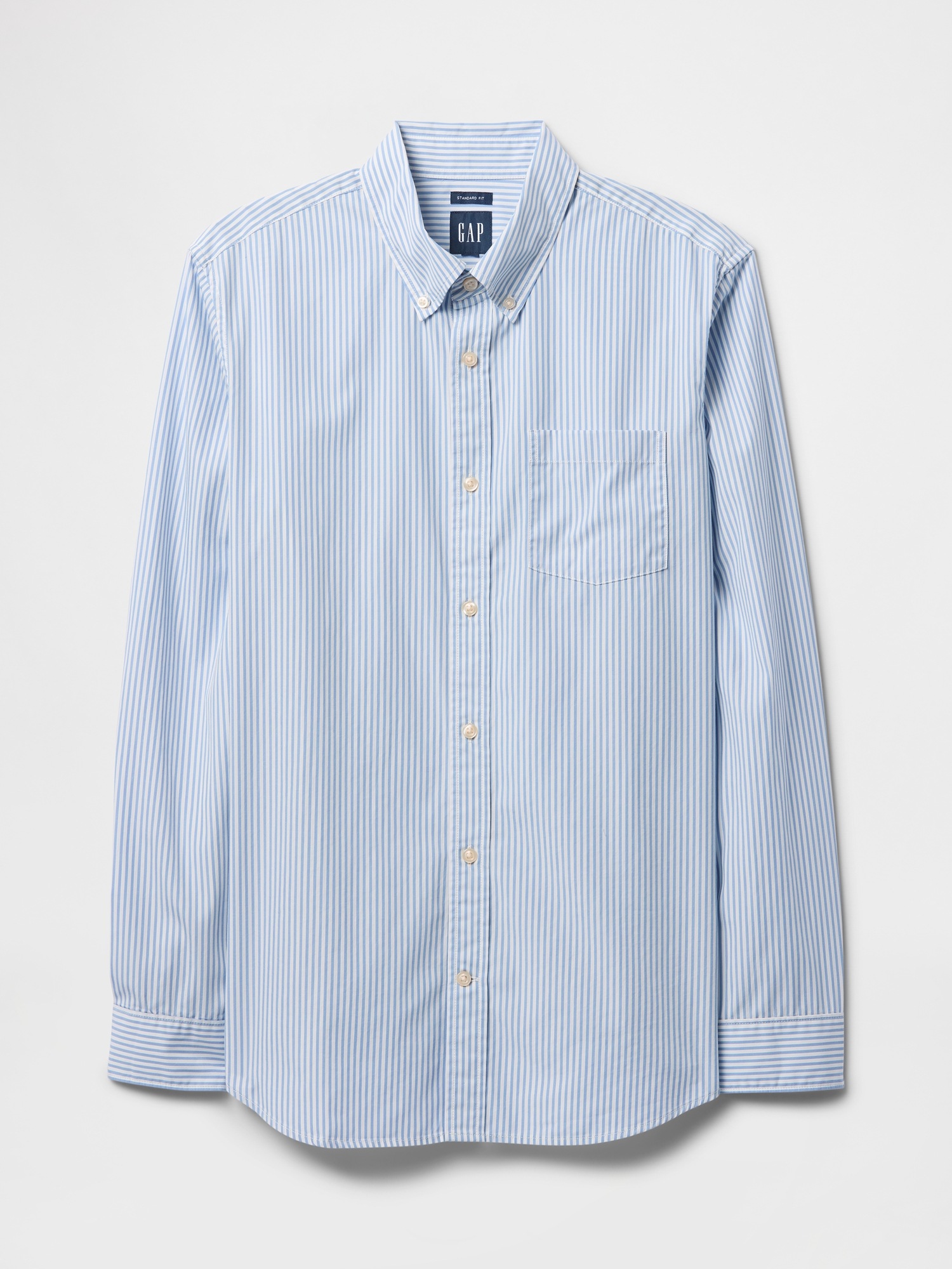 Мужские рубашки Gap All-Day Poplin Shirt in Standard Fit — фото 5