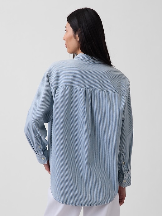 Denim Stripe Big Shirt