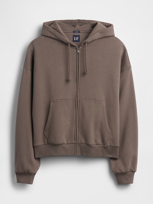 Image number 5 showing, VintageSoft Oversized Crop Zip Hoodie