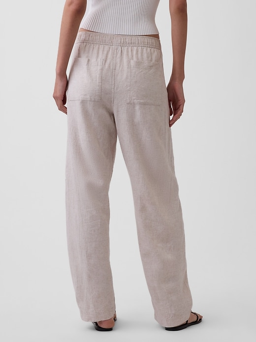 Image number 4 showing, Linen-Blend Easy Barrel Pants