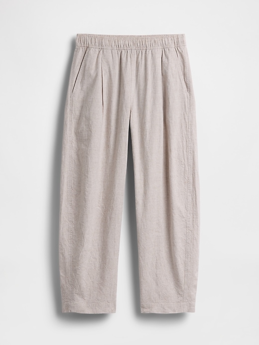 Image number 7 showing, Linen-Blend Easy Barrel Pants