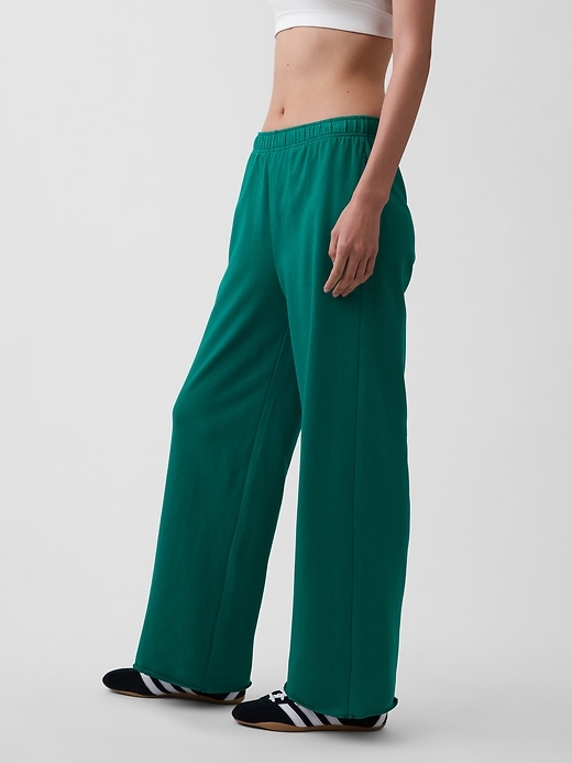 Image number 3 showing, VintageSoft Terry Wide-Leg Sweatpants