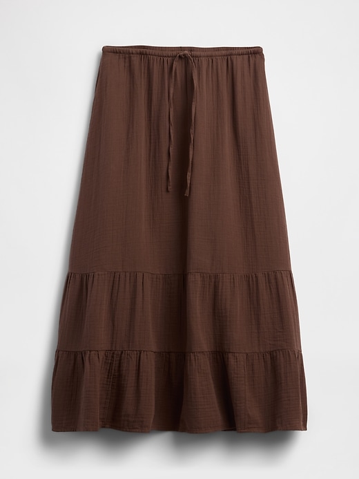 Image number 5 showing, Cotton Gauze Easy Tiered Maxi Skirt