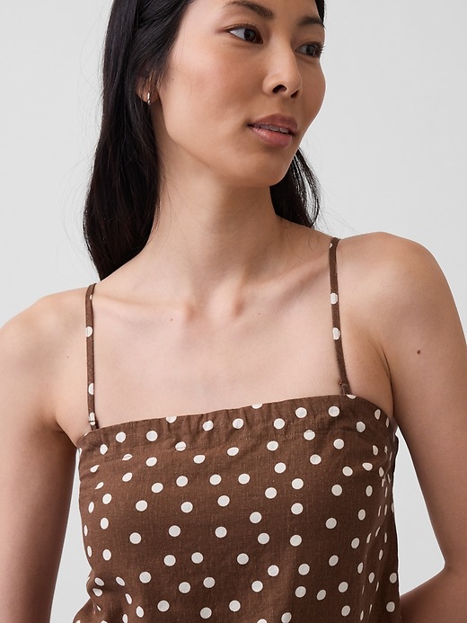 Image number 4 showing, Linen-Blend Cami