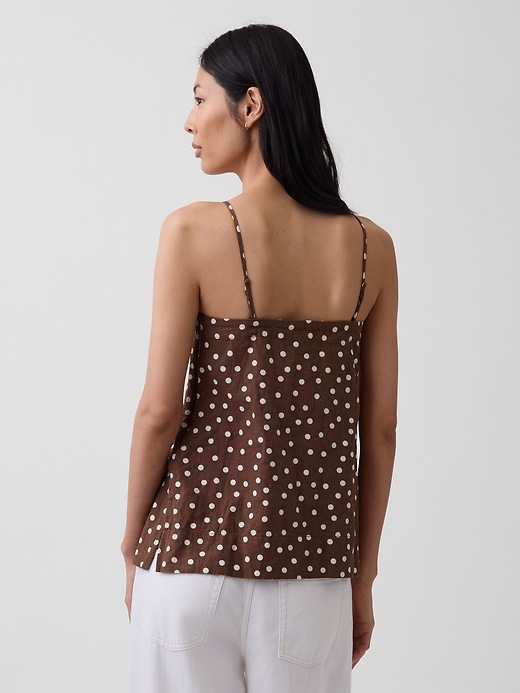 Image number 3 showing, Linen-Blend Cami