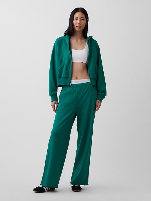 Image number 1 showing, VintageSoft Terry Wide-Leg Sweatpants