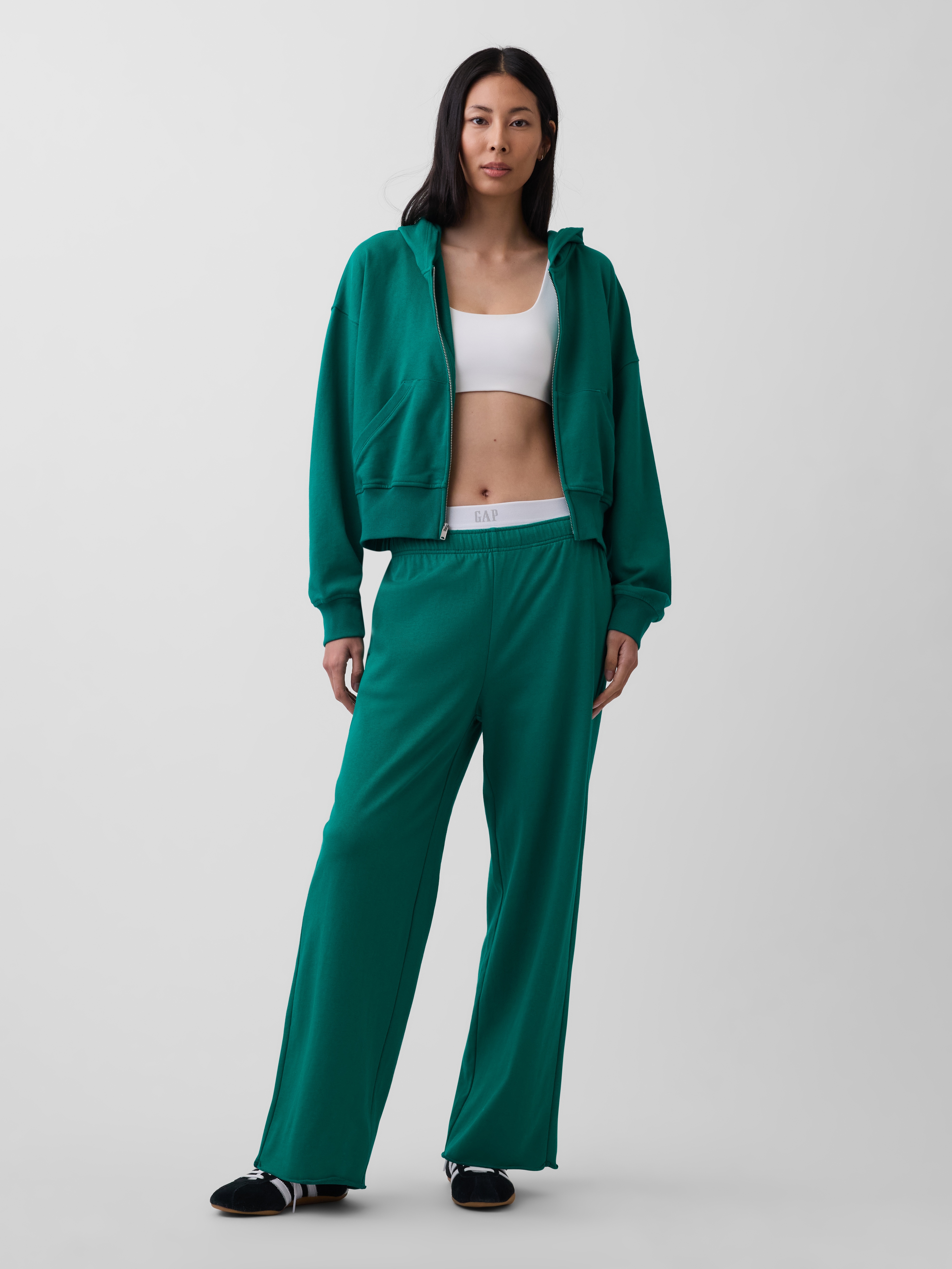 VintageSoft Terry Wide-Leg Sweatpants