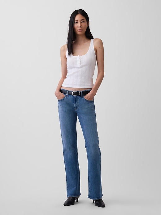 Image number 1 showing, Mid Rise Relaxed Boot Jeans