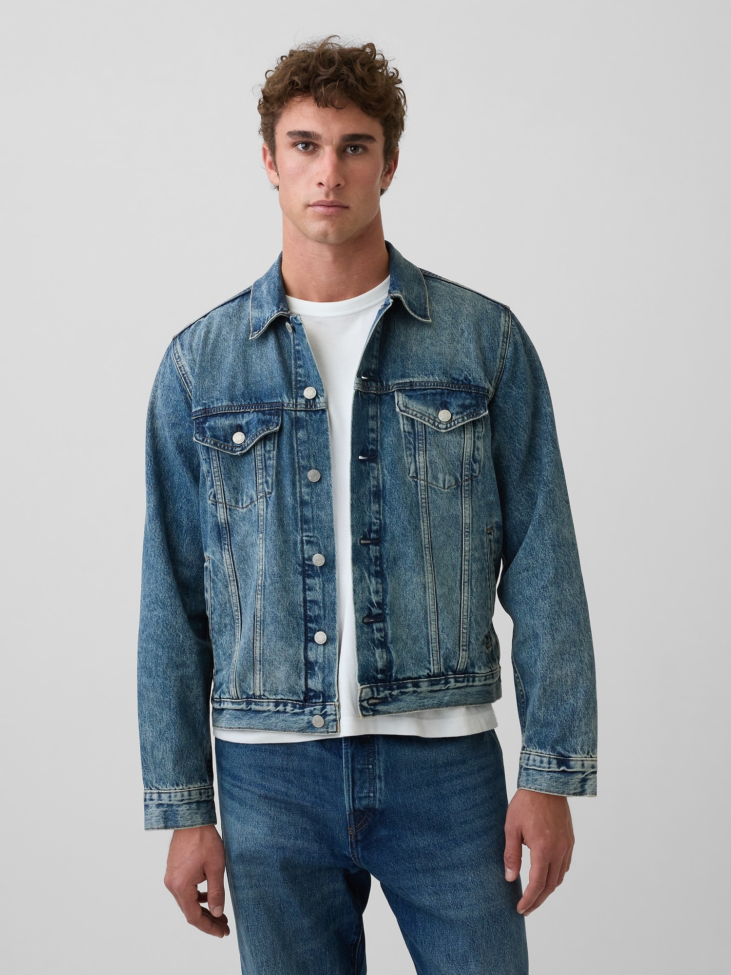 ジャケット・アウター old gap darkwear fade short denim jacket Iconic Denim Jackets for Men | Gap