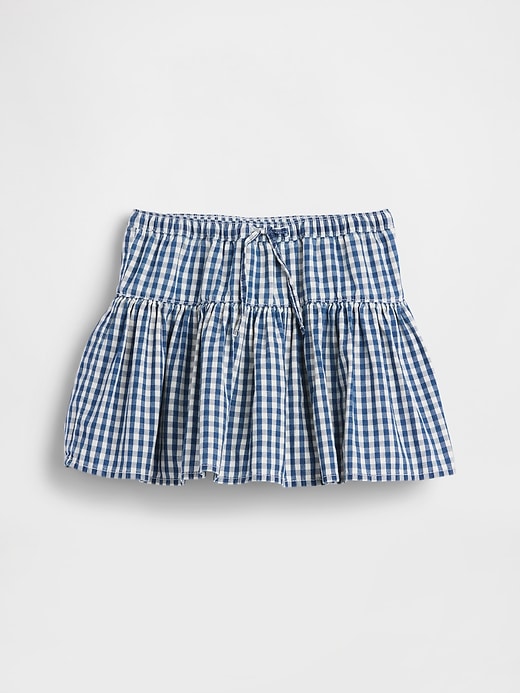 Image number 2 showing, Kids Gingham Denim Tiered Skort