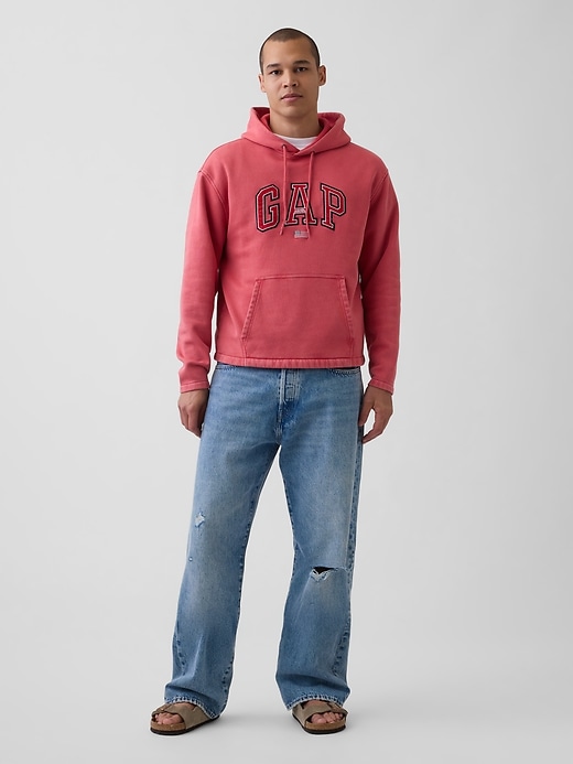 Image number 2 showing, VintageSoft Oversized Americana Logo Hoodie