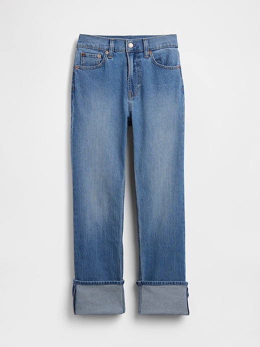 Image number 1 showing, High Rise Cuffed '90s Slim Straight Jeans