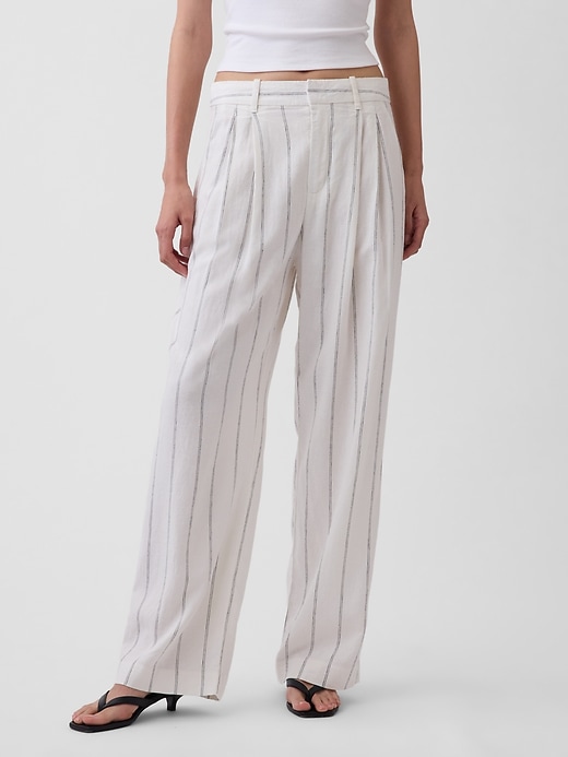 Image number 2 showing, 365 High Rise Linen-Blend Trousers