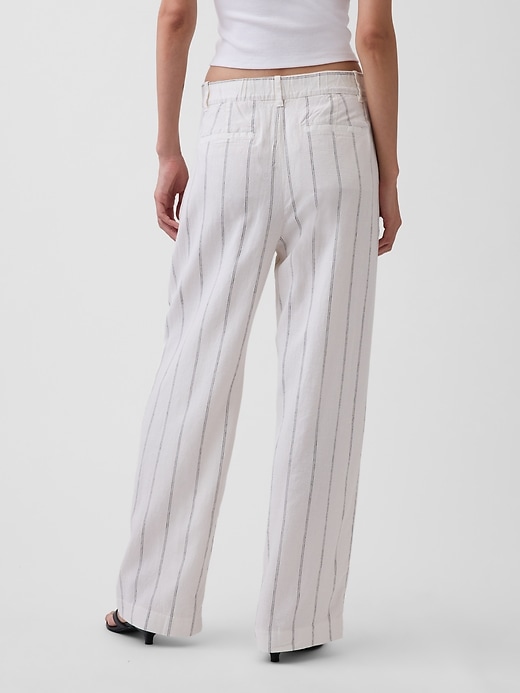 Image number 4 showing, 365 High Rise Linen-Blend Trousers