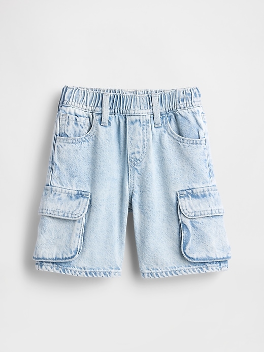 Image number 2 showing, Baby & Toddler UltraSoft Denim Pull-On Cargo Shorts