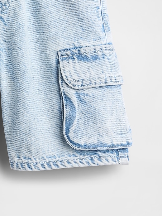 Image number 3 showing, Baby & Toddler UltraSoft Denim Pull-On Cargo Shorts