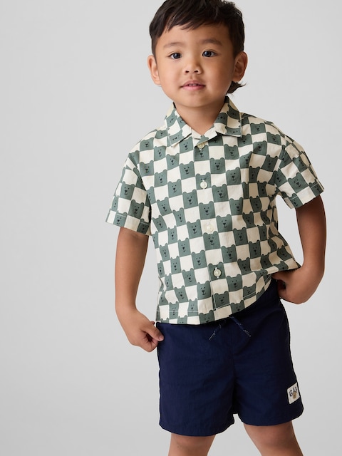 Baby & Toddler Organic Cotton Poplin Print Shirt