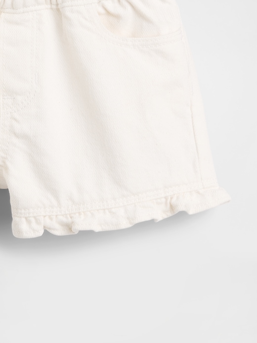 Image number 4 showing, Baby & Toddler Denim Stride Pull-On Ruffle Shorts