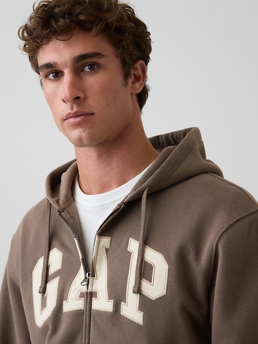 Image number 4 showing, Adult VintageSoft Arch Logo Zip Hoodie