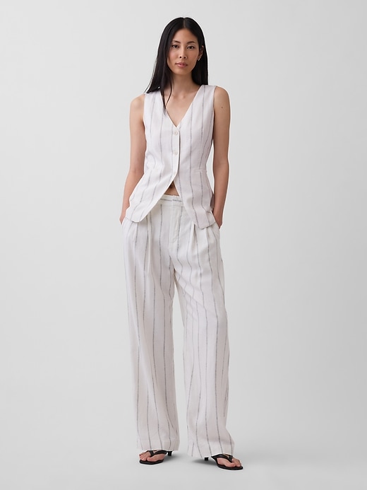 365 High Rise Linen-Blend Trousers from GAP - $49