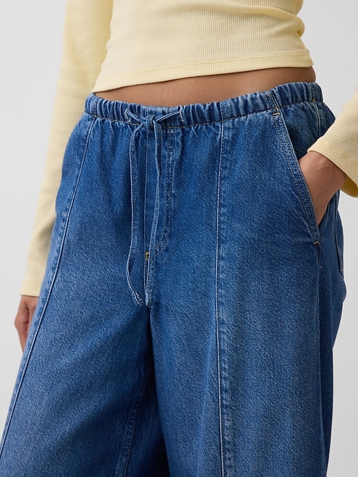 Image number 5 showing, Mid Rise UltraSoft Easy Seamed Baggy Jeans