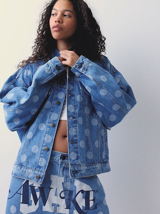 Gap × Awake NY '90s Loose Dotted Denim Shorts | Gap