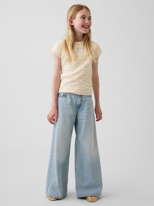 Image number 1 showing, Kids Low Rise Stride Wide-Leg Baggy Jeans