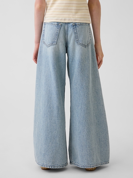 Image number 3 showing, Kids Low Rise Stride Wide-Leg Baggy Jeans