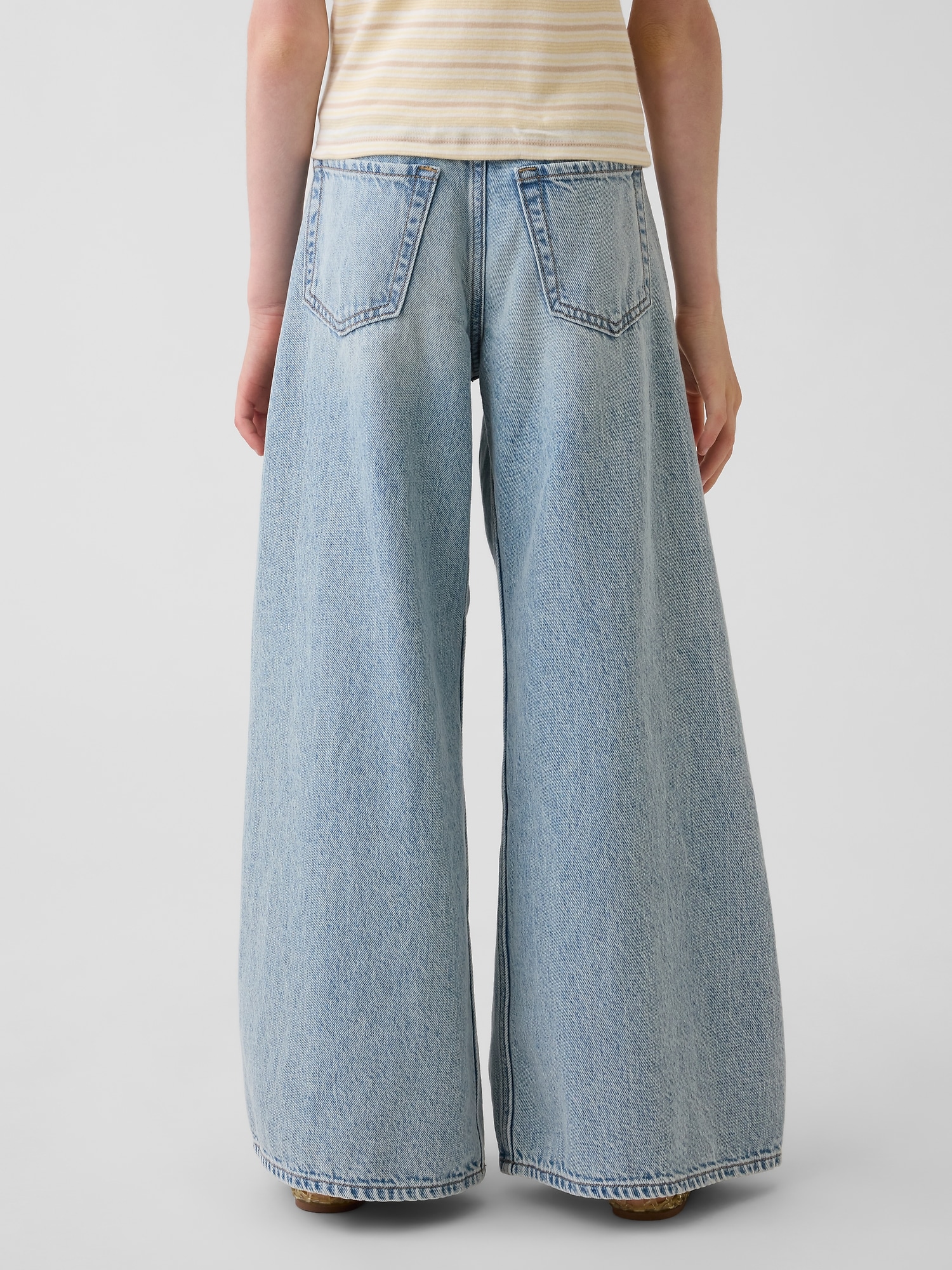 Kids Low Rise Stride Wide-Leg Baggy Jeans