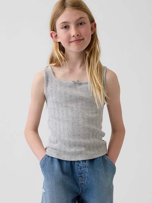 Image number 1 showing, Kids Pointelle Tank Top