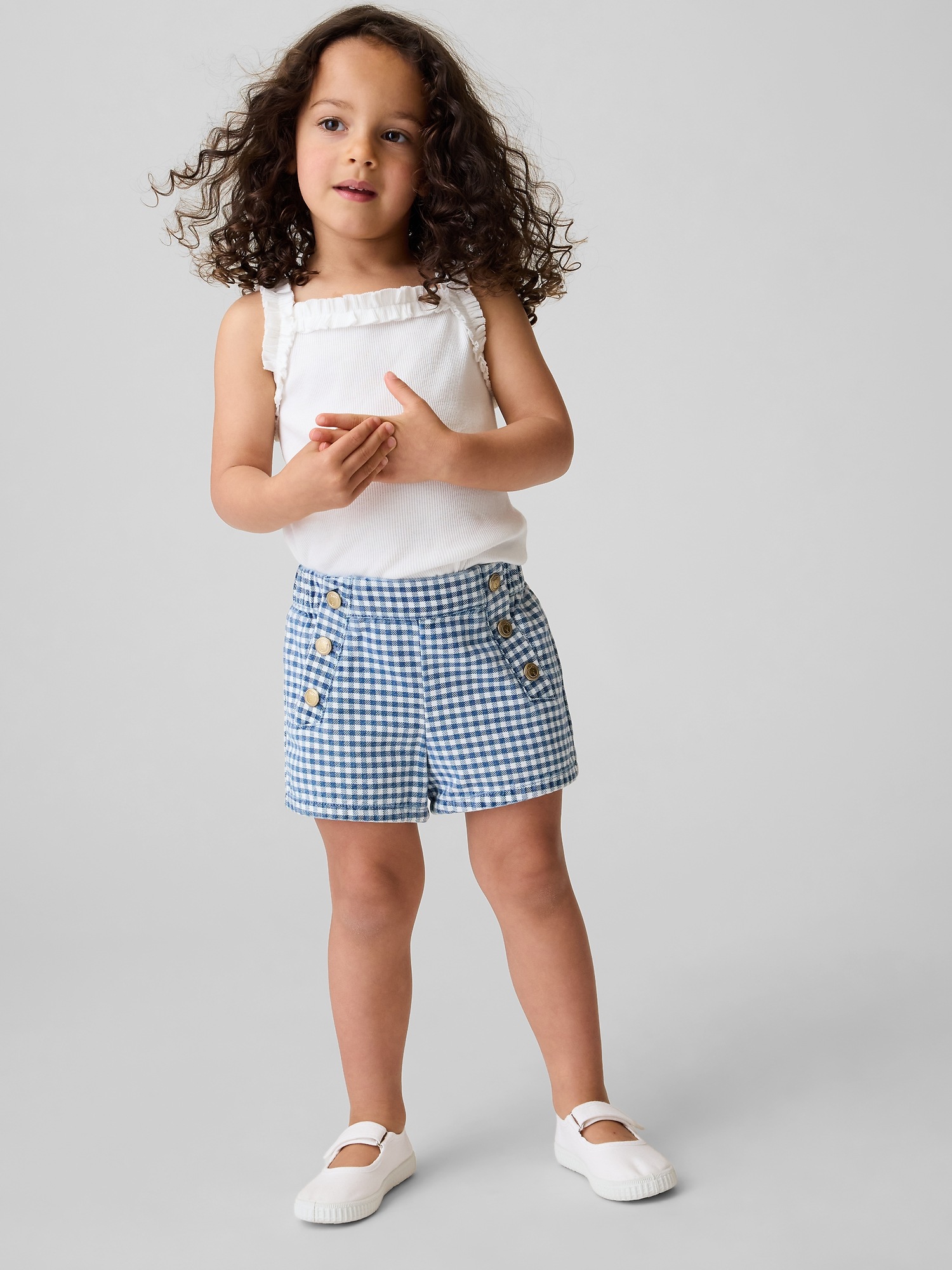 Детские шорты Gap Baby & Toddler Sailor Gingham Denim Pull-On Shorts