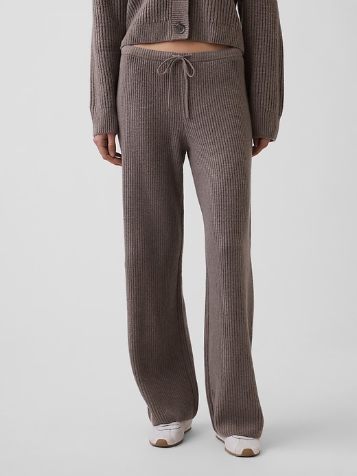 Image number 2 showing, CashSoft Shaker-Stitch Sweater Pants