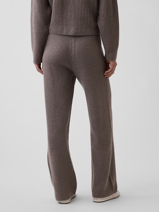 Image number 4 showing, CashSoft Shaker-Stitch Sweater Pants