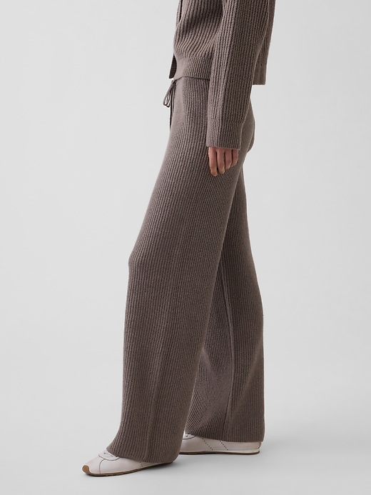 Image number 3 showing, CashSoft Shaker-Stitch Sweater Pants