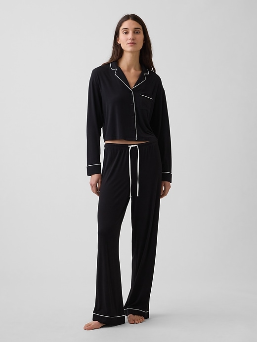 Image number 2 showing, Softest Modal Crop PJ Top