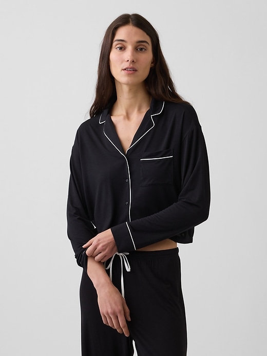 Image number 1 showing, Softest Modal Crop PJ Top