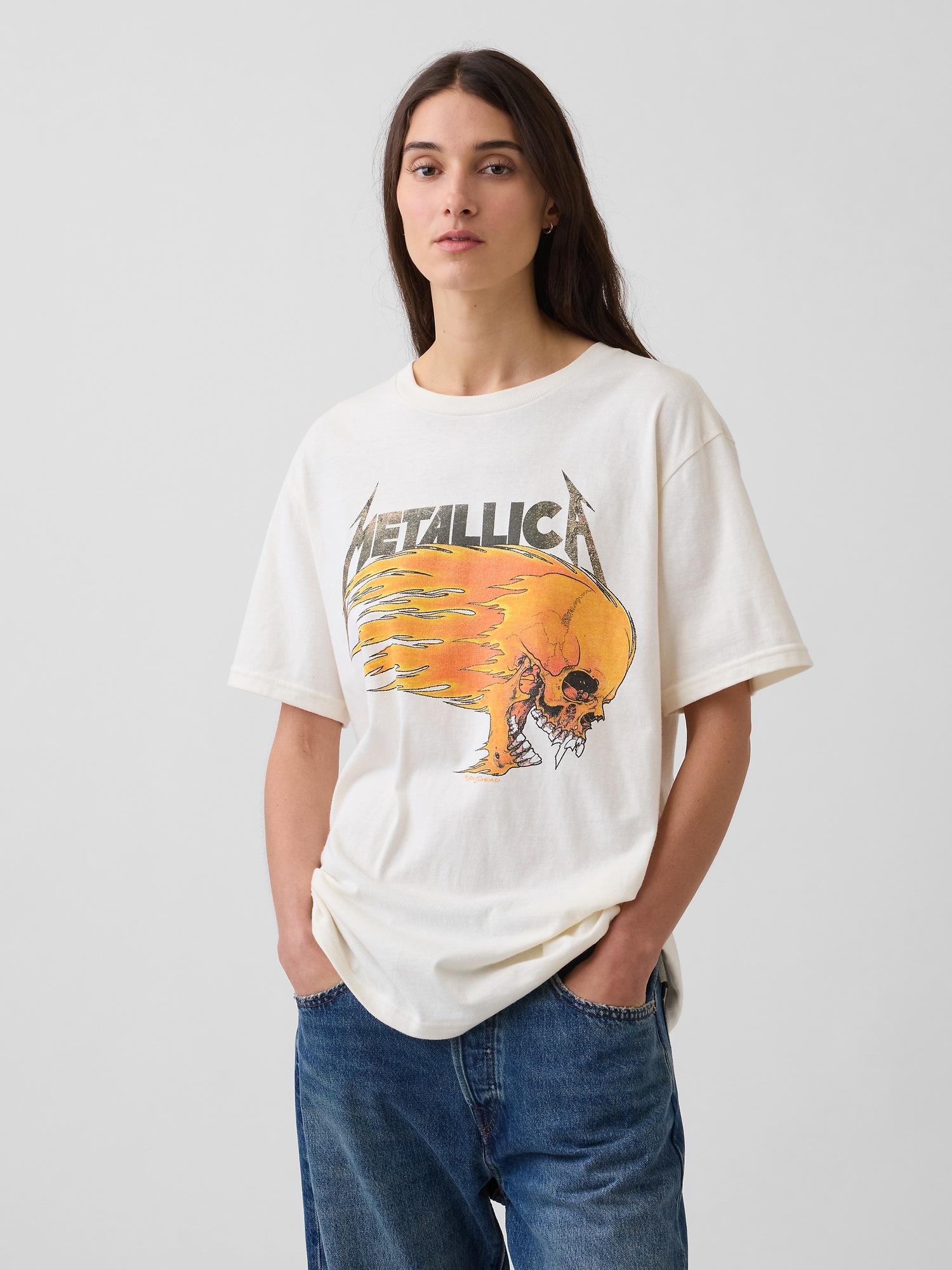 Мужские футболки Gap Metallica Relaxed Graphic T-Shirt — фото 5