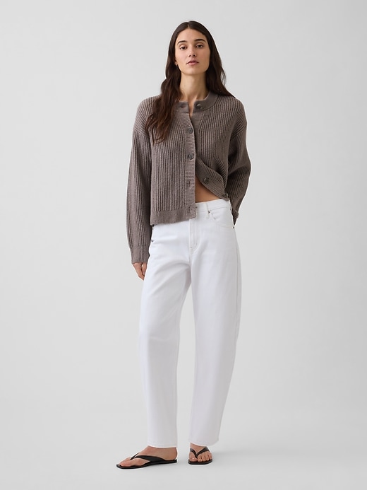 Image number 2 showing, CashSoft Oversized Shaker-Stitch Cardigan