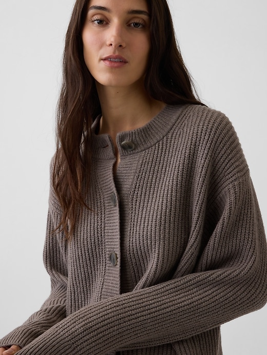Image number 4 showing, CashSoft Oversized Shaker-Stitch Cardigan