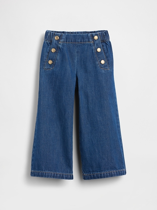 Image number 1 showing, Baby & Toddler Sailor Pull-On Baggy Jeans